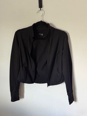 aerie Black Women's Utility Zip-Up Jacket